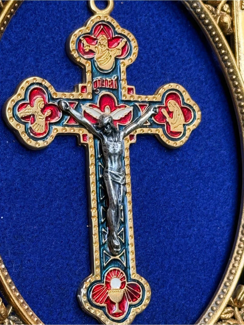 Size 9x7 - Vatican Jubilee 2000 Christus Heri Hodie Semper Framed Cross Art